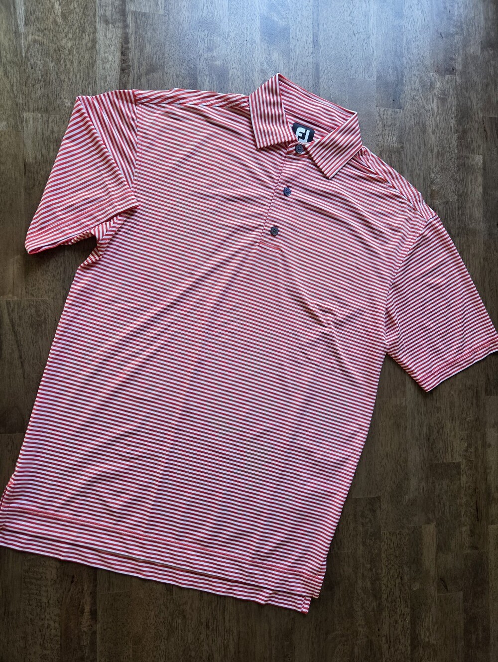 FootJoy Red and White Striped Polo